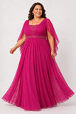A-Line Floor Length Chiffon Mother of the Bride Dress CM0475