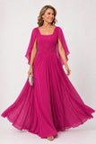 A-Line Floor Length Chiffon Mother of the Bride Dress CM0475