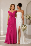 A-Line Floor Length Chiffon Mother of the Bride Dress CM0476