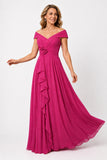 A-Line Floor Length Chiffon Mother of the Bride Dress CM0476