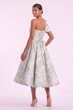 A-Line Tea Length Jacquard Mother of the Bride Dress CM0477