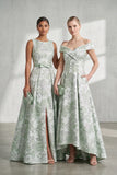 A-Line Floor Length Jacquard Mother of the Bride Dress CM0479
