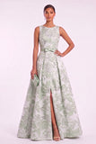 A-Line Floor Length Jacquard Mother of the Bride Dress CM0479