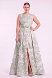 A-Line Floor Length Jacquard Mother of the Bride Dress CM0479