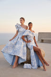 Sheath-Column Floor Length Jacquard Mother of the Bride Dress CM0485