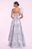 A-Line High-Low Jacquard Mother of the Bride Dress CM0486