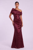 Sheath-Column Floor Length Jacquard Mother of the Bride Dress CM0487