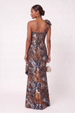 Sheath-Column Floor Length Jacquard Mother of the Bride Dress CM0489