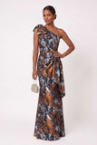 Sheath-Column Floor Length Jacquard Mother of the Bride Dress CM0489