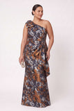 Sheath-Column Floor Length Jacquard Mother of the Bride Dress CM0489
