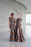 A-Line Floor Length Jacquard Mother of the Bride Dress CM0491