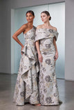 A-Line Floor Length Jacquard Mother of the Bride Dress CM0498