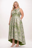 A-Line High-Low Jacquard Mother of the Bride Dress CM0502