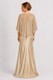 Trumpet-Mermaid Floor Length Stretch Satin Mother of the Bride Dress CM0506