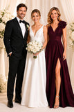 A-Line Floor Length Satin Mother of the Bride Dress CM0511