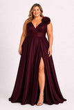 A-Line Floor Length Satin Mother of the Bride Dress CM0511