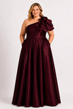 A-Line Floor Length Satin Mother of the Bride Dress CM0512