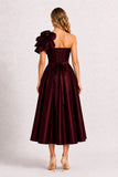 A-Line Tea Length Satin Mother of the Bride Dress CM0514