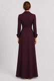 Sheath-Column Floor Length Stretch Satin Mother of the Bride Dress CM0515