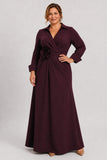 Sheath-Column Floor Length Stretch Satin Mother of the Bride Dress CM0515