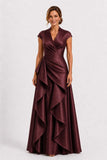 A-Line Floor Length Polyester Mother of the Bride Dress CM0516