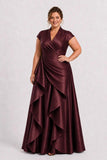A-Line Floor Length Polyester Mother of the Bride Dress CM0516