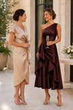 A-Line Tea Length Polyester Mother of the Bride Dress CM0517