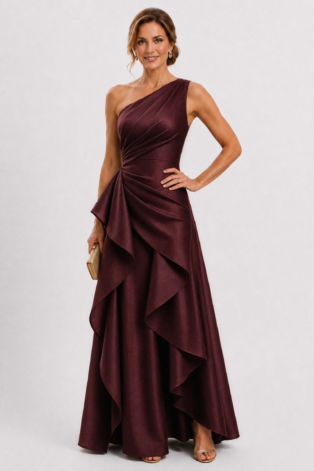 A-Line Floor Length Polyester Mother of the Bride Dress CM0518