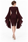 Sheath-Column Knee Length Elastic Cloth Mother of the Bride Dress CM0524