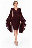 Sheath-Column Knee Length Elastic Cloth Mother of the Bride Dress CM0524