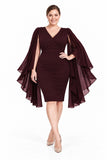 Sheath-Column Knee Length Elastic Cloth Mother of the Bride Dress CM0524