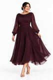 A-Line Tea Length Chiffon Mother of the Bride Dress CM0527