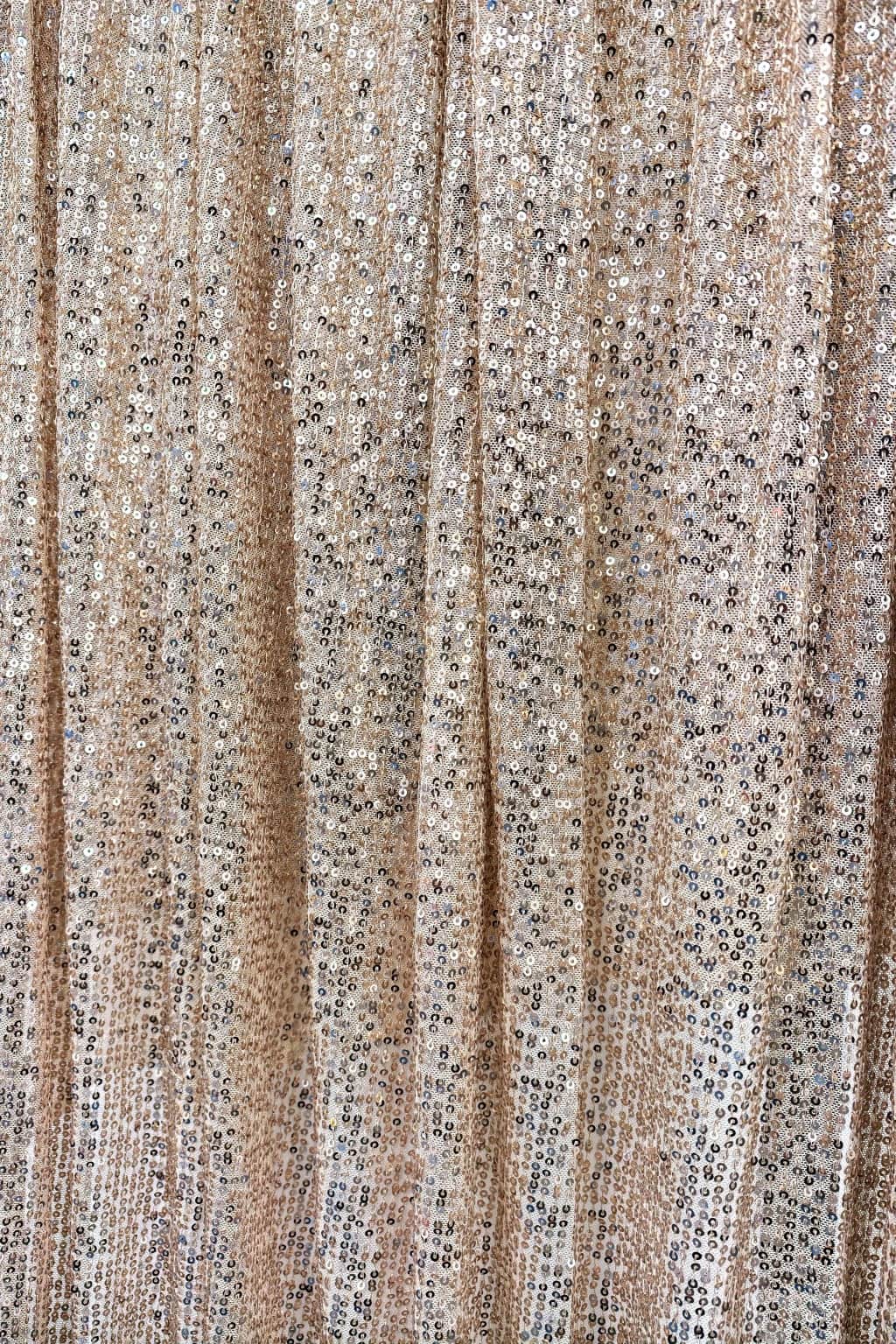 Sheath-Column Floor Length Sequin Mother of the Bride Dress CM0538 - Dark Champagne - COCOMELODY