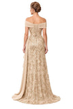 Sheath-Column Floor Length Sequin Chiffon Mother of the Bride Dress CM0539 - Champagne - COCOMELODY