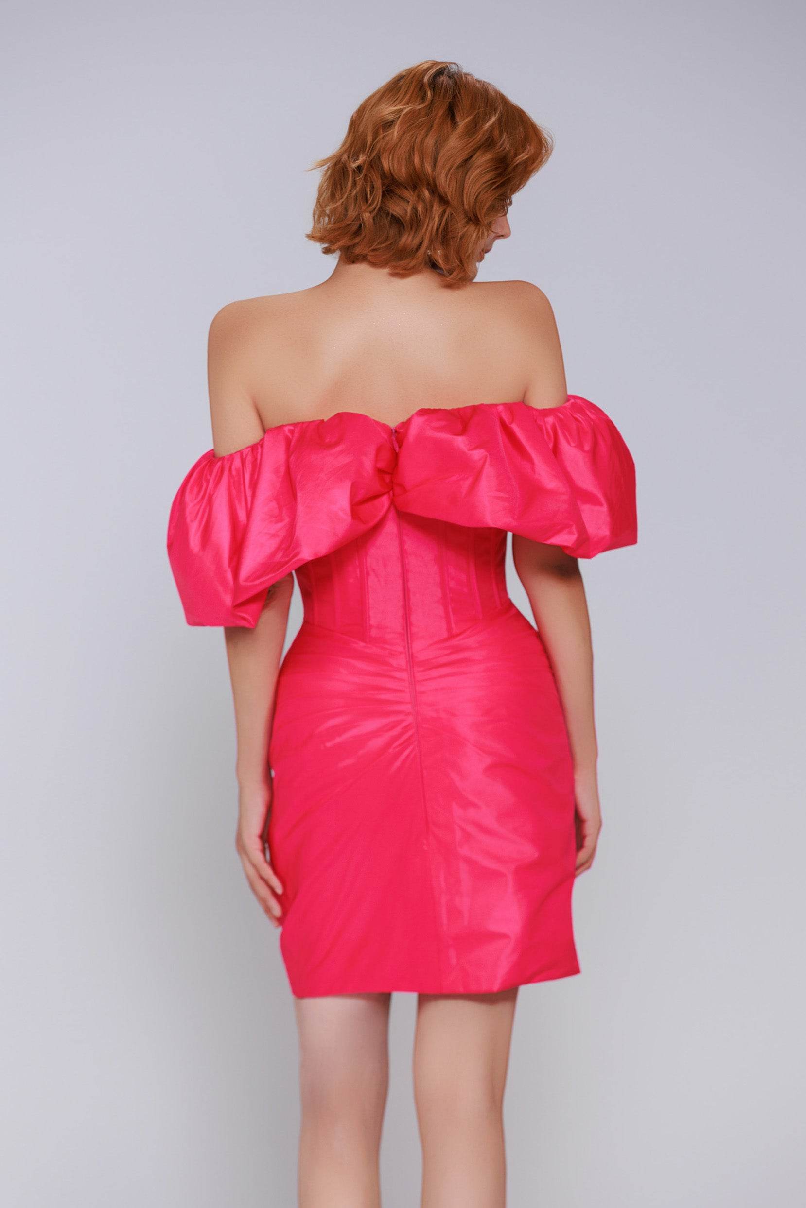 Sheath-Column Mini Taffeta Homecoming Dress CS0948 - COCOMELODY