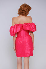 Sheath-Column Mini Taffeta Homecoming Dress CS0948 - COCOMELODY