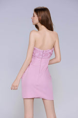 Sheath-Column Mini Elastic Cloth Homecoming Dress CS0970 - COCOMELODY