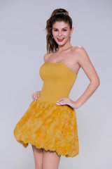 A-Line Mini Elastic Cloth Homecoming Dress CS0971 - COCOMELODY