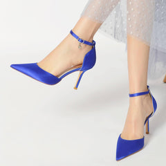 Stiletto Heel 8.5cm Silk-Like Shoes CK0146 - COCOMELODY