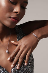Rhodium plated Bracelets with Crystals CQ0049 - COCOMELODY