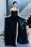 A-Line Sweep-Brush Train Tulle Prom Dress CS0480 - COCOMELODY