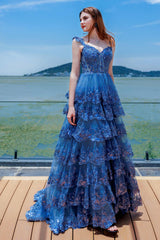 Ball Gown Sweep-Brush Train Tulle Prom Dress CS0481 - COCOMELODY
