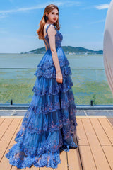 Ball Gown Sweep-Brush Train Tulle Prom Dress CS0481 - COCOMELODY