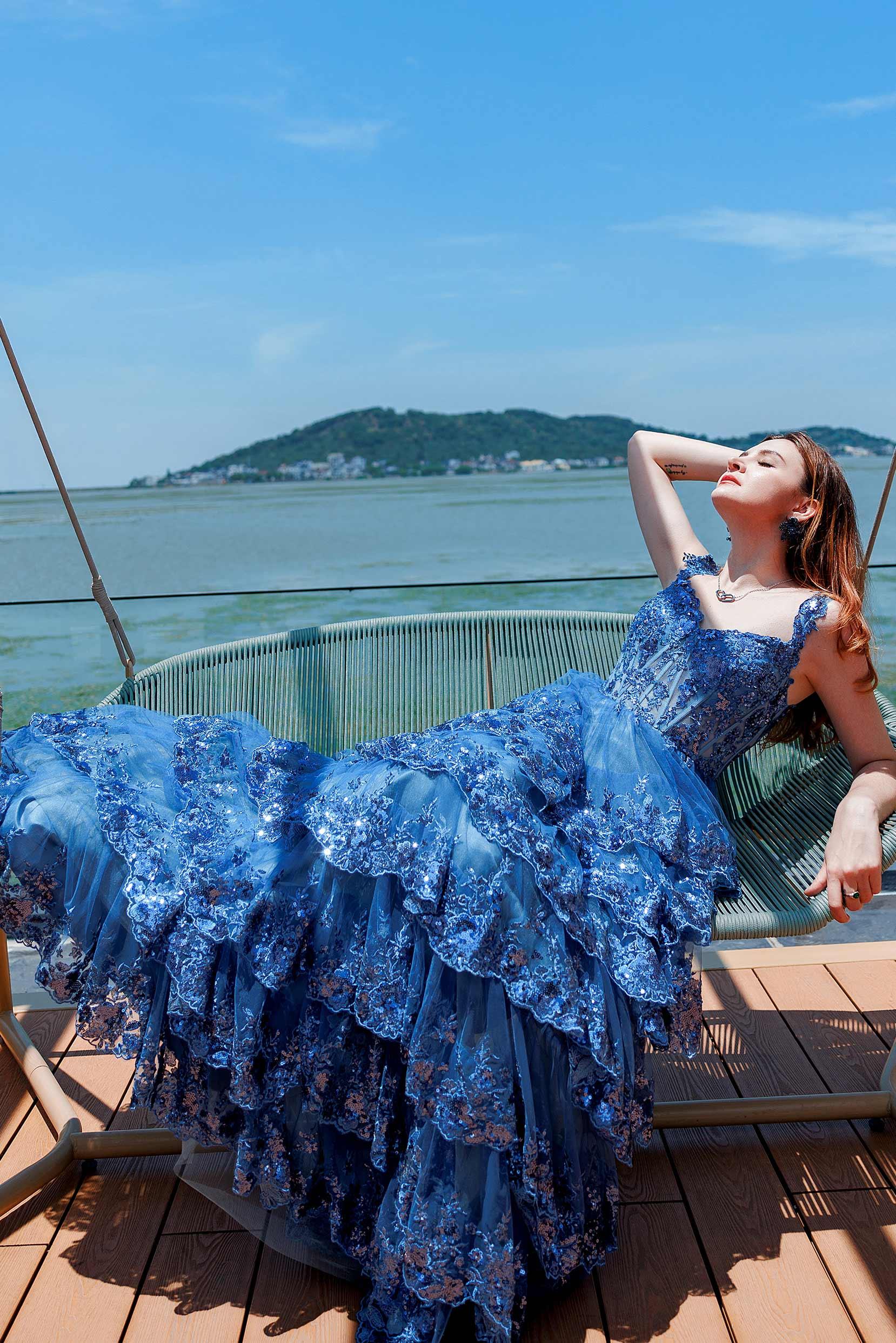 Ball Gown Sweep-Brush Train Tulle Prom Dress CS0481 - COCOMELODY