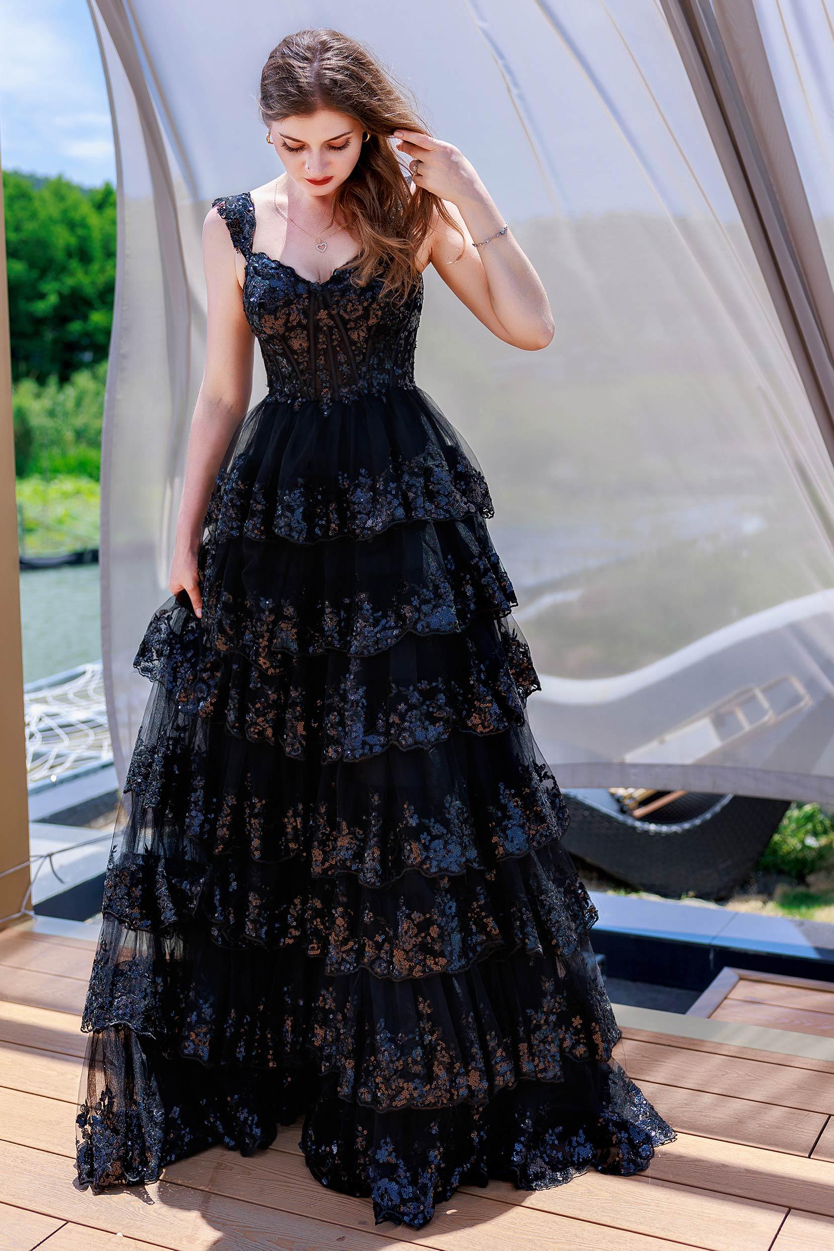 Ball Gown Sweep-Brush Train Tulle Prom Dress CS0481 - COCOMELODY
