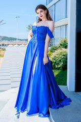 A-Line Floor Length Forged Chiffon Prom Dress CS0485 - COCOMELODY