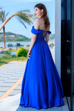 A-Line Floor Length Forged Chiffon Prom Dress CS0485 - COCOMELODY
