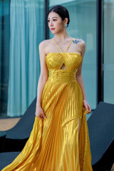 Sheath-Column Floor Length Hot Stamping Cloth Prom Dress CS0486 - COCOMELODY