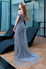 Sheath-Column Floor Length Sequined Prom Dress CS0488 - COCOMELODY