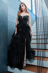 Ball Gown Floor Length Tulle Prom Dress CS0491 - COCOMELODY